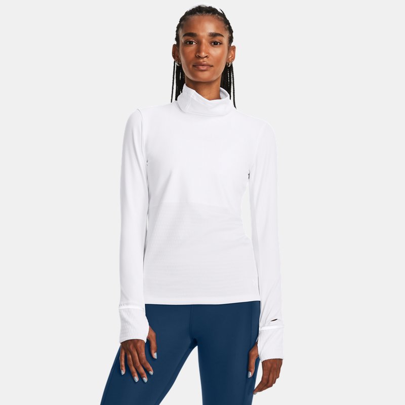 Women's Under Armour QUnder Armourlifier Cold Funnel Neck White / Reflective XL